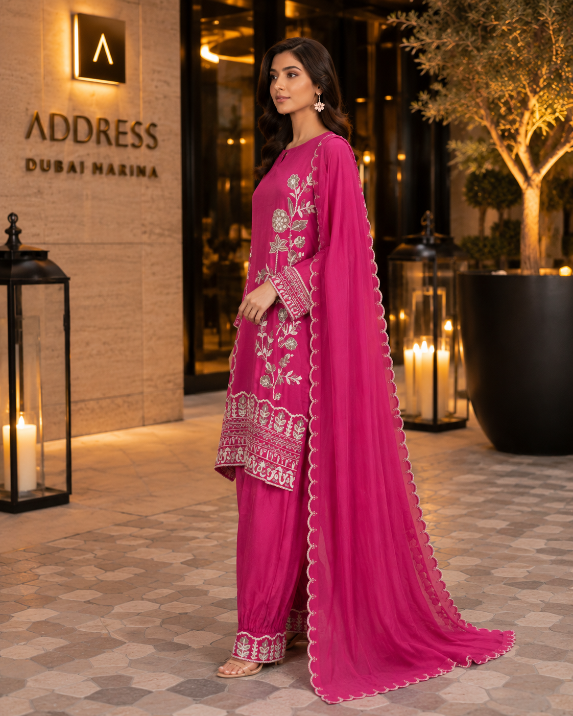 Tussle Silk Suit By M&M | 115