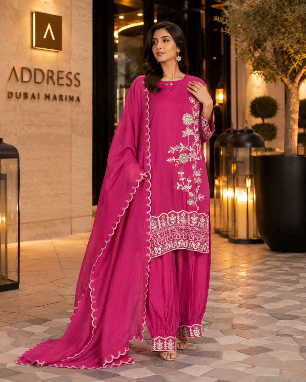 Tussle Silk Suit By M&M | 115