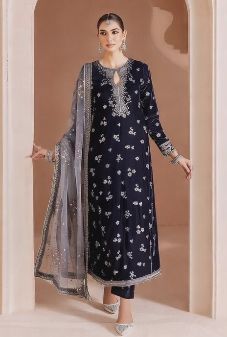Embroidered Velvet Formal By Jazmin -108